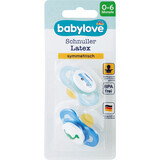 Babylove Latex pacifier in symmetrical shape size 1, 2 pcs