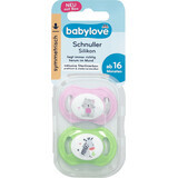 Babylove Symmetrical silicone pacifier 16+ months, 2 pcs