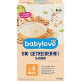 Babylove Porridge 3 cereals 6+, 400 g
