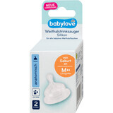 Babylove Anatomical silicone teat for baby bottle 0+ months, 2 pcs