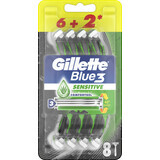 Gillette B3 Sensitive razor, 8 pcs