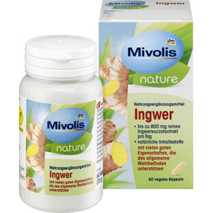 Mivolis Natur Ingwer-Kapseln, 31 g, 60 Veg-Kapseln