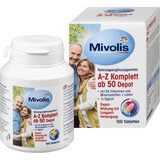 Mivolis Vitamins A-Z, 50 years+, 153 g, 100 tabs