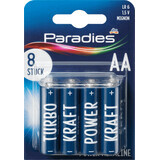Paradies AA alkaline batteries, 8 pcs