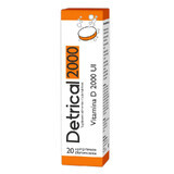 Detrical D3 2000 IU, 20 effervescent tablets, Natur Produkt