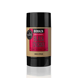 Déodorant stick naturel sans aluminium pour hommes au charbon actif et à la menthe, BLACK ENERGY, Biobaza, 50 ml
