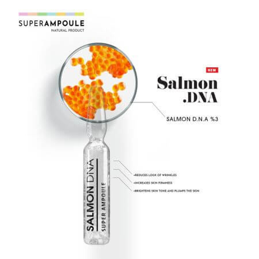 Viales concentrados antiedad con ácido hialurónico de caviar de salmón, Bio Balance, 10 x 2 ml