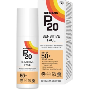 Sensitive Sun Protection Face Cream SPF 50+, RIEMANN P20, 50ml