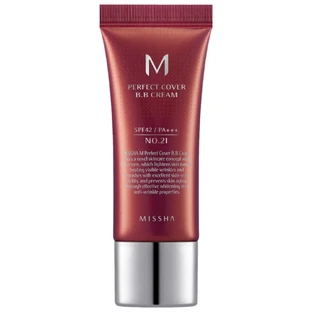 BB Cream M Perfect Cover SPF42/PA+++, 20 ml, tono 21, Missha