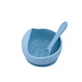 Kom met zuignap en siliconen lepel, Bleu, Oaki