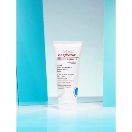 Gerovital H3 Derma+ Crema de manos ultra hidratante y emoliente, 100 ml