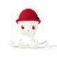 Silicone gingival ring Octopus, Red, Mombella