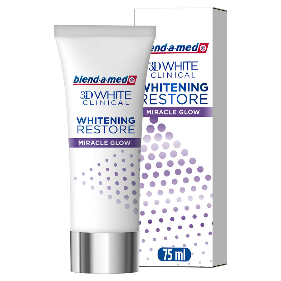Acquista Dentifricio 3D White Clinical Miracle Glow, 75 ml, Miscela A Med Dentifricio 3D White Clinical Miracle Glow, 75 ml, Miscela A Med