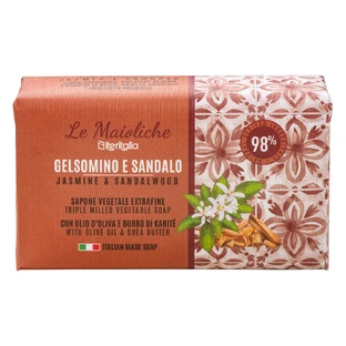 Jabón vegetal con jazmín y sándalo, 175 g, Iteritalia