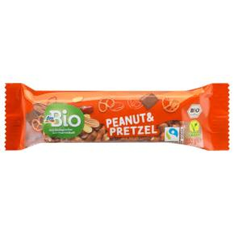Boutique DmBio Barre aux cacahuètes avec bretzels ECO, 35 g DmBio Barre aux cacahuètes avec bretzels ECO, 35 g