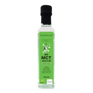 Extrait naturel d'huile de coco BIO MCT C8 & C10, 250 ml, Republica Bio