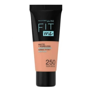Fit Me matte foundation, 250 Sun Beige, 30 ml, Maybelline
