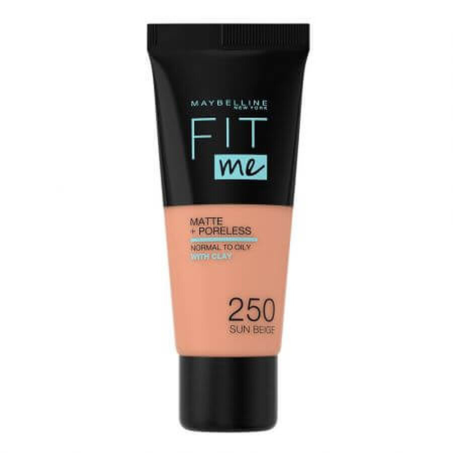 Cumpără Fond de ten mat Fit Me, 250 Sun Beige, 30 ml, Maybelline Fond de ten mat Fit Me, 250 Sun Beige, 30 ml, Maybelline