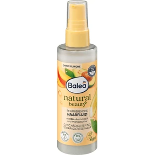 Balea Natural Beauty Reparierendes Haarfluid mit Bio-Avocadoöl und Mangobutter, 100 ml