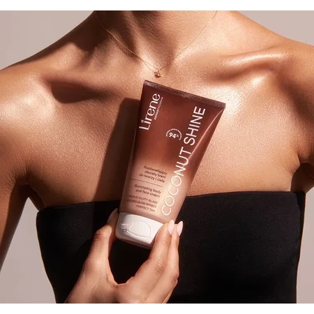 Lirene Kokosnoot Glans Zelfbruinende Gezichts- en Lichaamsverhelderende Crème, 150 ml