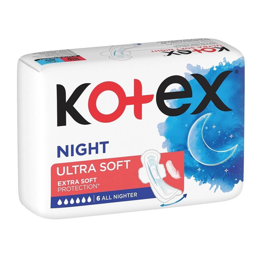 Buy Ultra Soft night pads, 6 pcs, Kotex Ultra Soft night pads, 6 pcs, Kotex
