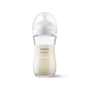 Natural Response Glass Bottle, 1 month +, 240 ml, Philips Avent