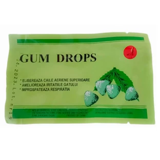 Drops for nose, throat, chest Cough Gum Unick, 40 g, Shanghai Rong Xing