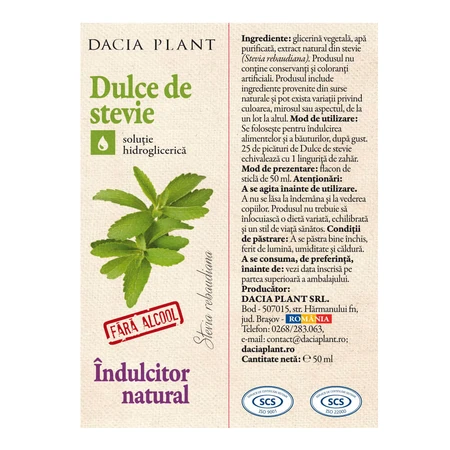 Stevie Sweet 50 ml, Dacia Plant