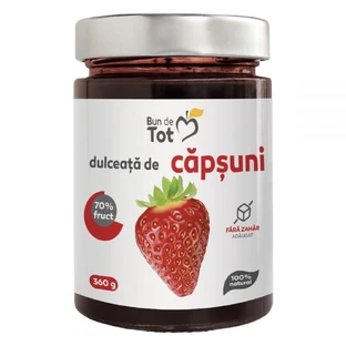 Strawberry jam sugar free jam, 360g, Dacia Plant