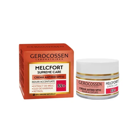 Anti-Falten-Creme SPF10 55+ mit Schneckenextrakt, Karanjaöl, Retinol Melcfort, 50 ml, Gerocossen