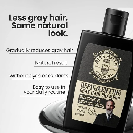 Men's Master Professional Champú repigmentante para hombres, 120 ml