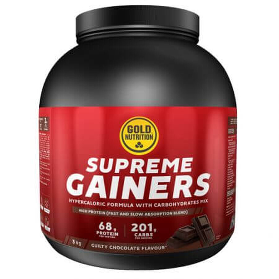 Supreme Gainers con sabor a chocolate, 3 kg, Gold Nutrition