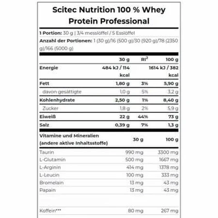 Whey Protein Professional Protein Powder, Chocolate, 2350 g, Scitec Nutrition