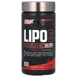 Lipo 6 Black Ultra geconcentreerd vetverbrandingssupplement, 60 capsules, Nutrex