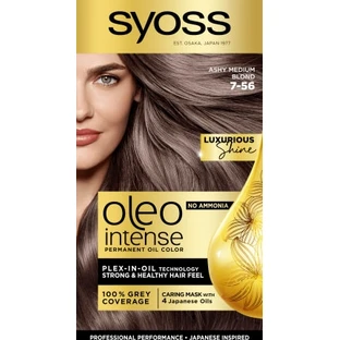 Syoss Oleo Intense Dauerhafte Haarfarbe 7-56 Mittelgrau Blond, 1 Stück
