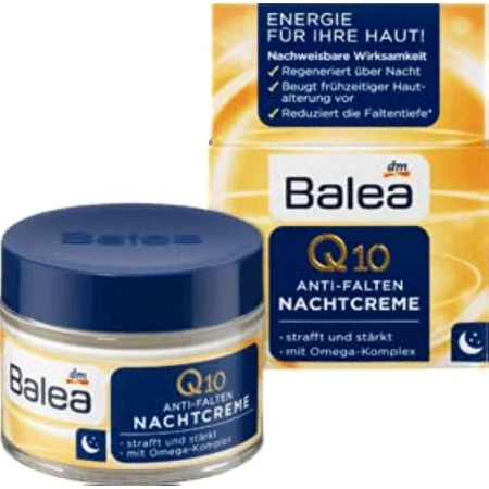 Balea Crema de noche antiarrugas Q10, 50 ml