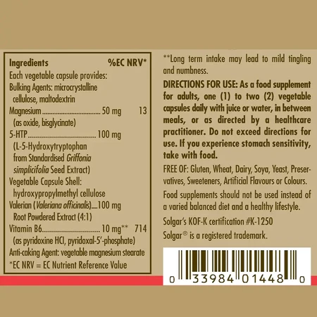 5-HTP, 30 Kapseln, Solgar