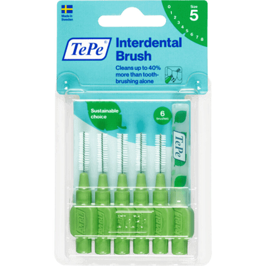 Buy TePe Interdental brushes, green, 6 pcs TePe Interdental brushes, green, 6 pcs