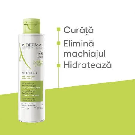 Agua micelar hidratante A-Derma Biology, 200 ml