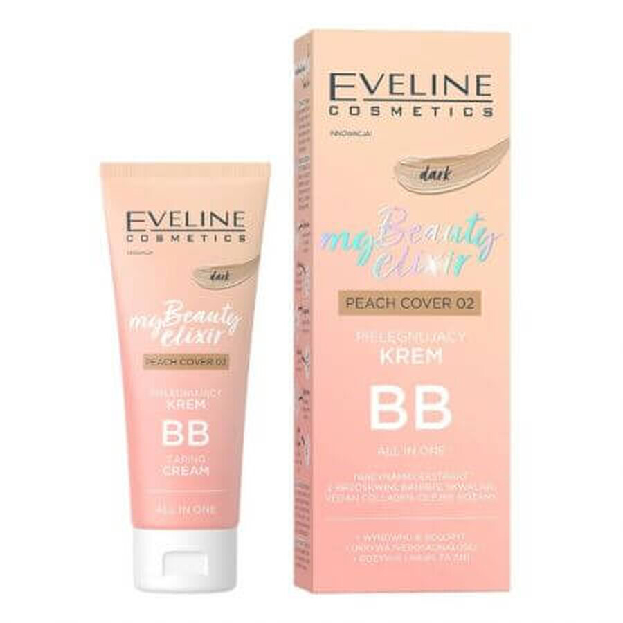 Shop BB Cream My Beauty Elixir, Peach Cover 02, 30 ml, Eveline Cosmetics BB Cream My Beauty Elixir, Peach Cover 02, 30 ml, Eveline Cosmetics