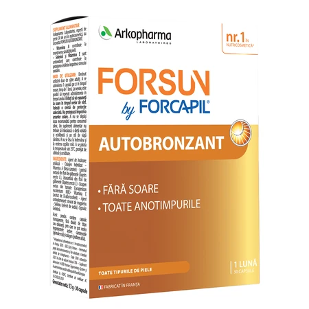 Forcapil Forsun Autobronceador, 30 cápsulas, Arkopharma