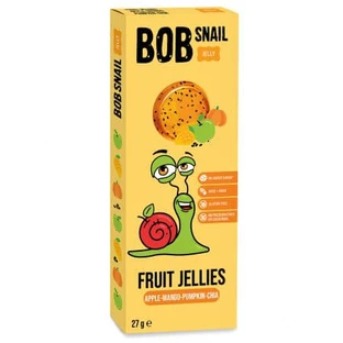 Gelatina natural de manzana, mango, calabaza y chía, 27 g, Bob Snail