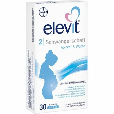 Elevit 2, Multivitamins for Pregnancy – 2nd and 3rd Trimester of Pregnancy, 30 capsules, Bayer