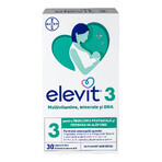 Elevit 3, Multivitaminas para el postparto y la lactancia, 30 cápsulas