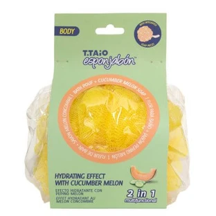 Esponja de ducha 2 en 1 con jabón Pepino y Sandía, Esponjababon