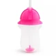 Vaso con pajita flexible Any Angle Click Lock, +12 meses, Rosa, 296 ml, Munchkin