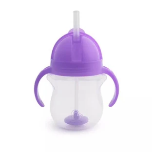 Any Angle Click Lock Flexibele Rietjesmok met Handvatten, +6 maanden, Paars, 207 ml, Munchkin