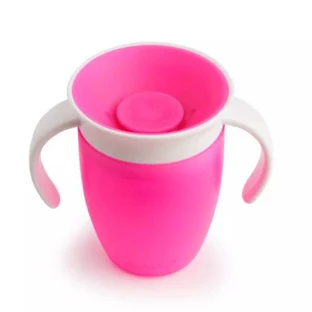 Vaso de lactancia Miracle 360 con asas, +6 meses, Rosa, 207 ml, Munchkin