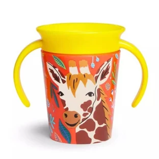 Miracle 360 Wildlove training cup with handles, +6 months, Giraffe, 177 ml, Munchkin