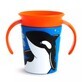 Miracle 360 Wildlove training cup with handles, +6 months, Orca Whale, 177 ml, Munchkin
